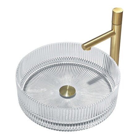 Castello Usa Cowrie 16-inch Bathroom Vessel Sink - Clear CB-VC-5-CL-16